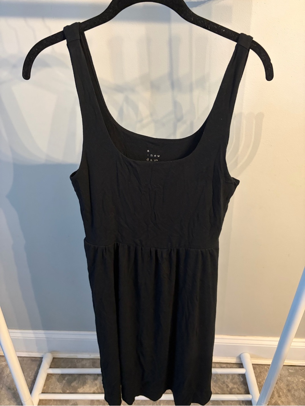 a new day Black Sleeveless Scoop Neck Midi Dress size small